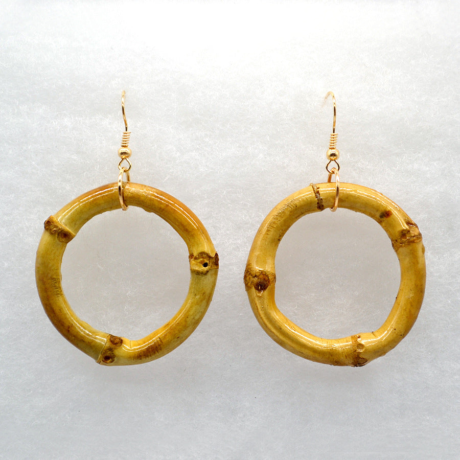 Natural bamboo earrings