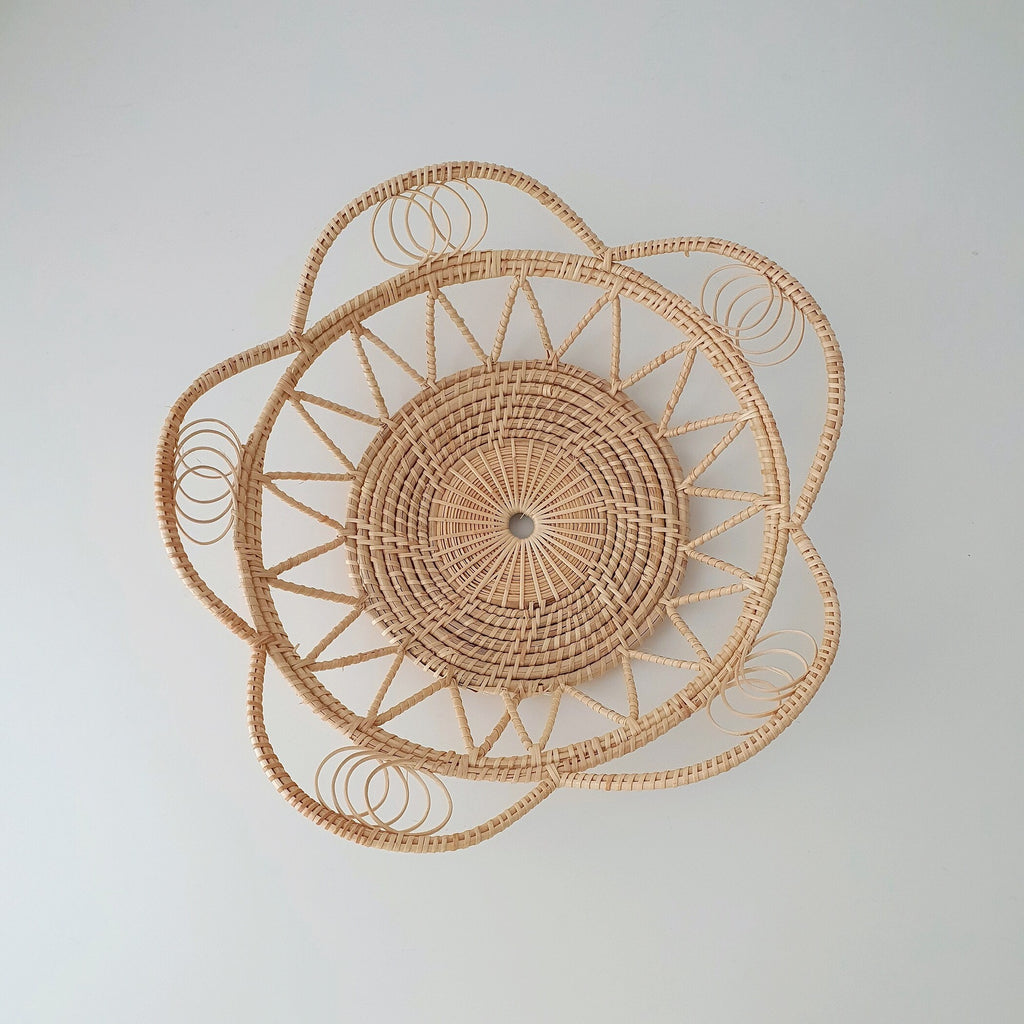 Japanese Bamboo Woven Disc Shooting Tableware