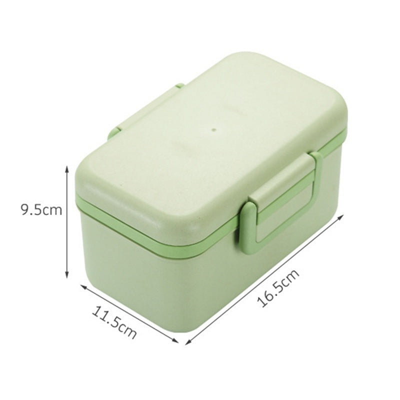 Bamboo fiber compartment lunch box