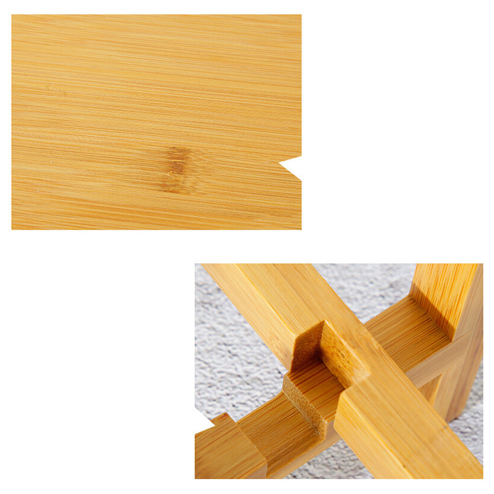 Flower Pot with Bamboo Tray Support