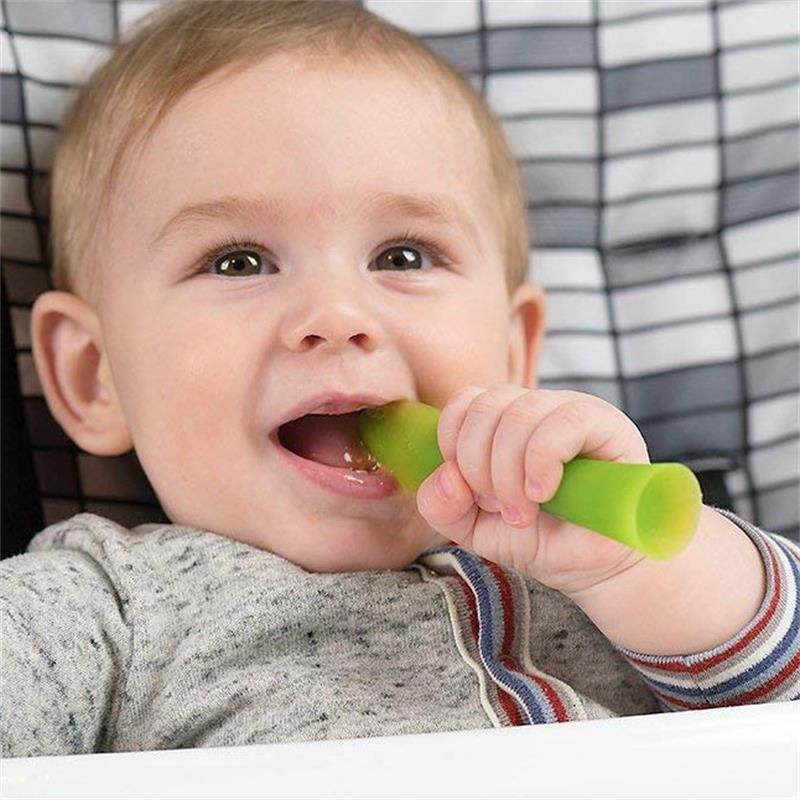 Three-dimensional bamboo leaf silicone spoon