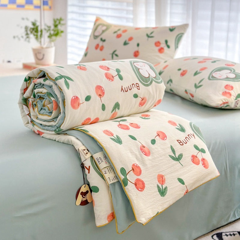 Class A Maternal And Child Grade Summer Quilt Soybean Fiber Cartoon Washed Cotton