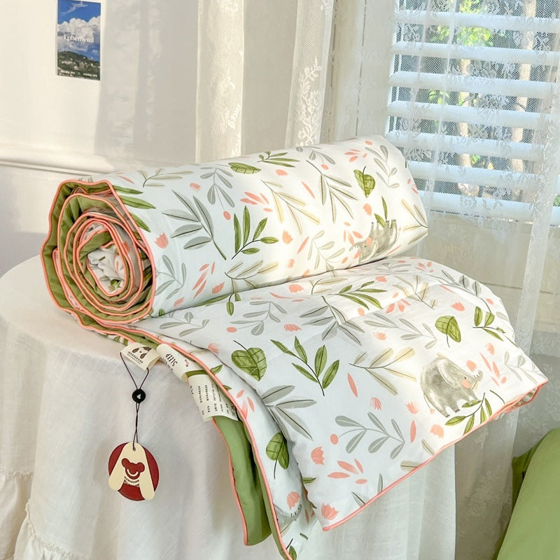 Class A Maternal And Child Grade Summer Quilt Soybean Fiber Cartoon Washed Cotton