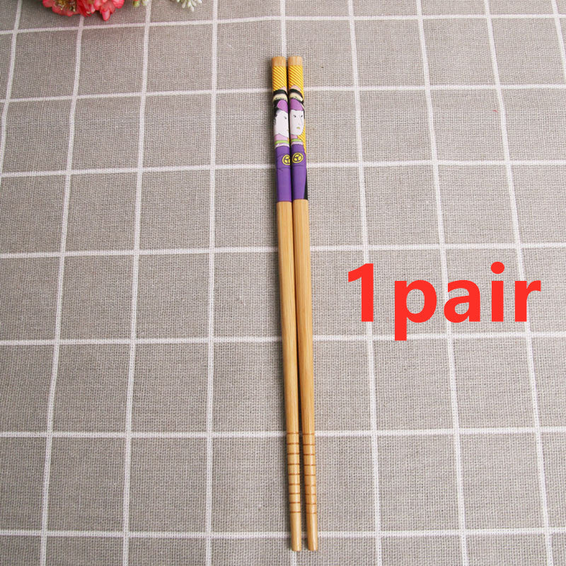 Lady Printed Bamboo Chopsticks