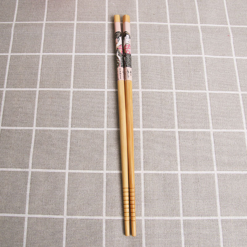 Lady Printed Bamboo Chopsticks