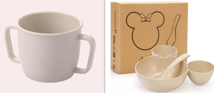 Bamboo Fiber Household Children's Milk Cup Creative With Handle