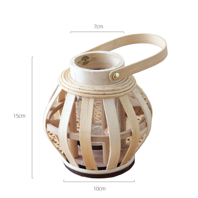 Floor Vase Bamboo Woven Lantern