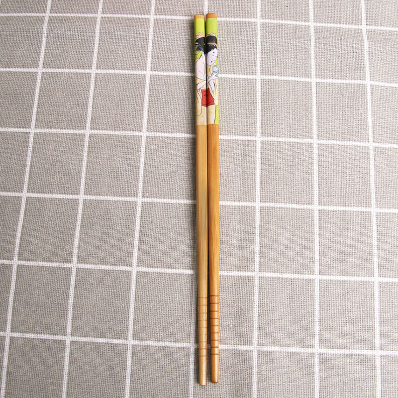 Lady Printed Bamboo Chopsticks