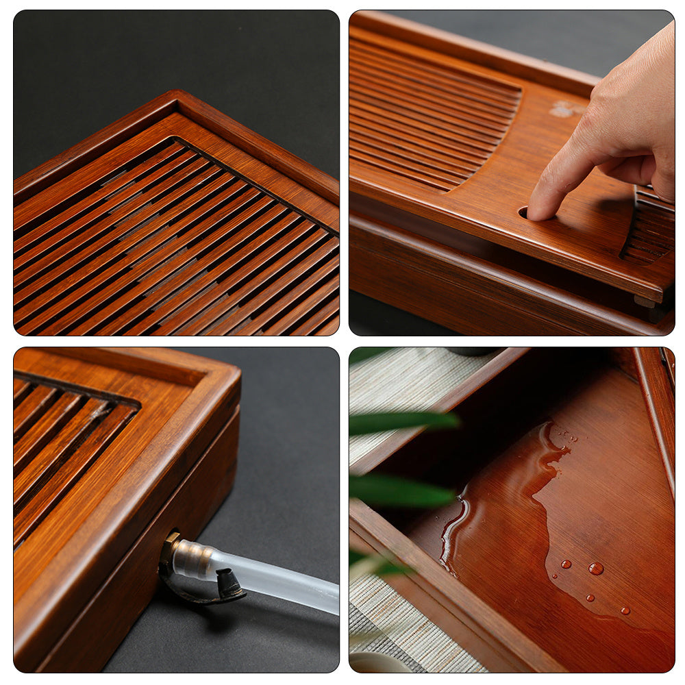New Carbonized Bamboo Tea Tray
