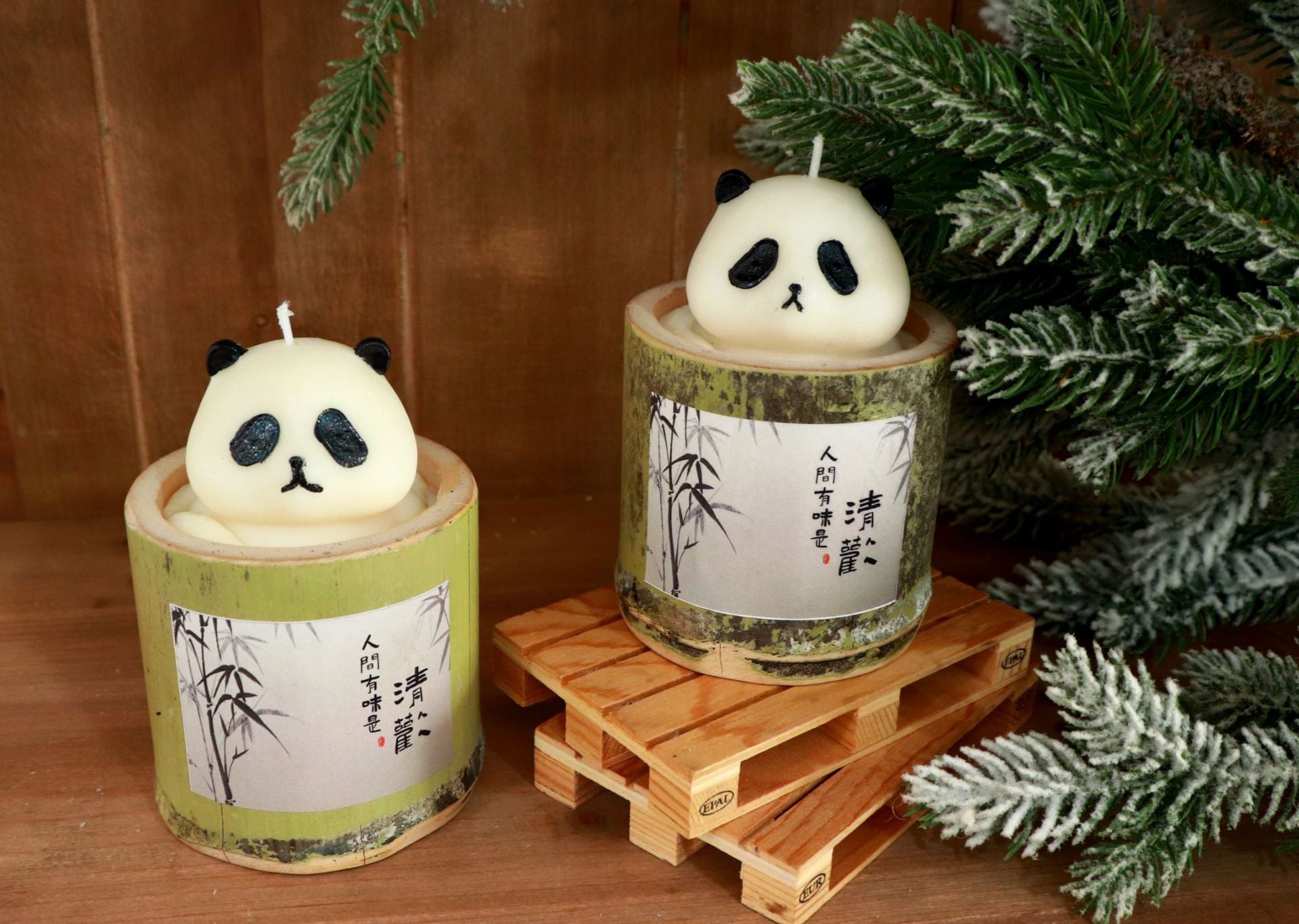 Panda Bamboo Candle Bamboo Pipe Aromatherapy