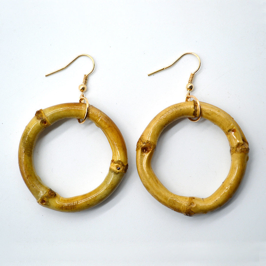 Natural bamboo earrings