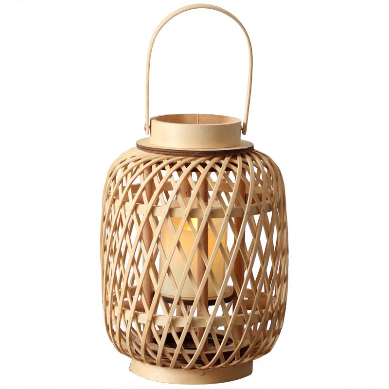 Handmade Bamboo Lantern Candlestick Ornaments