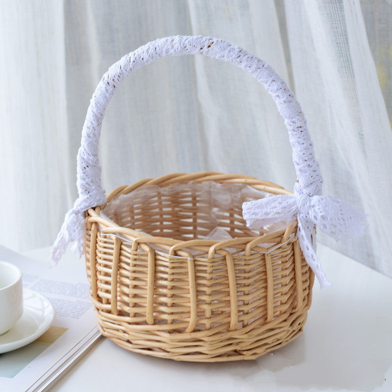 Rattan Handheld Flower   Arrangement Bamboo Basket