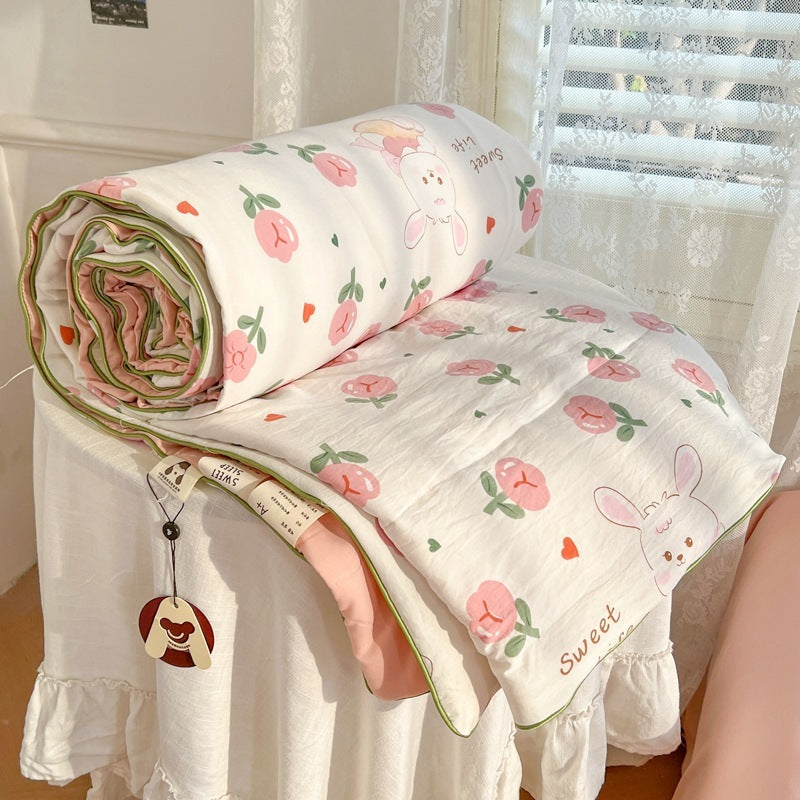 Class A Maternal And Child Grade Summer Quilt Soybean Fiber Cartoon Washed Cotton