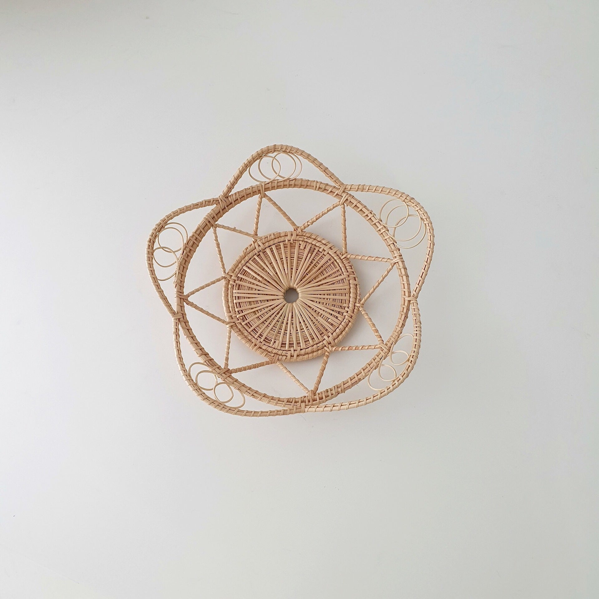 Japanese Bamboo Woven Disc Shooting Tableware