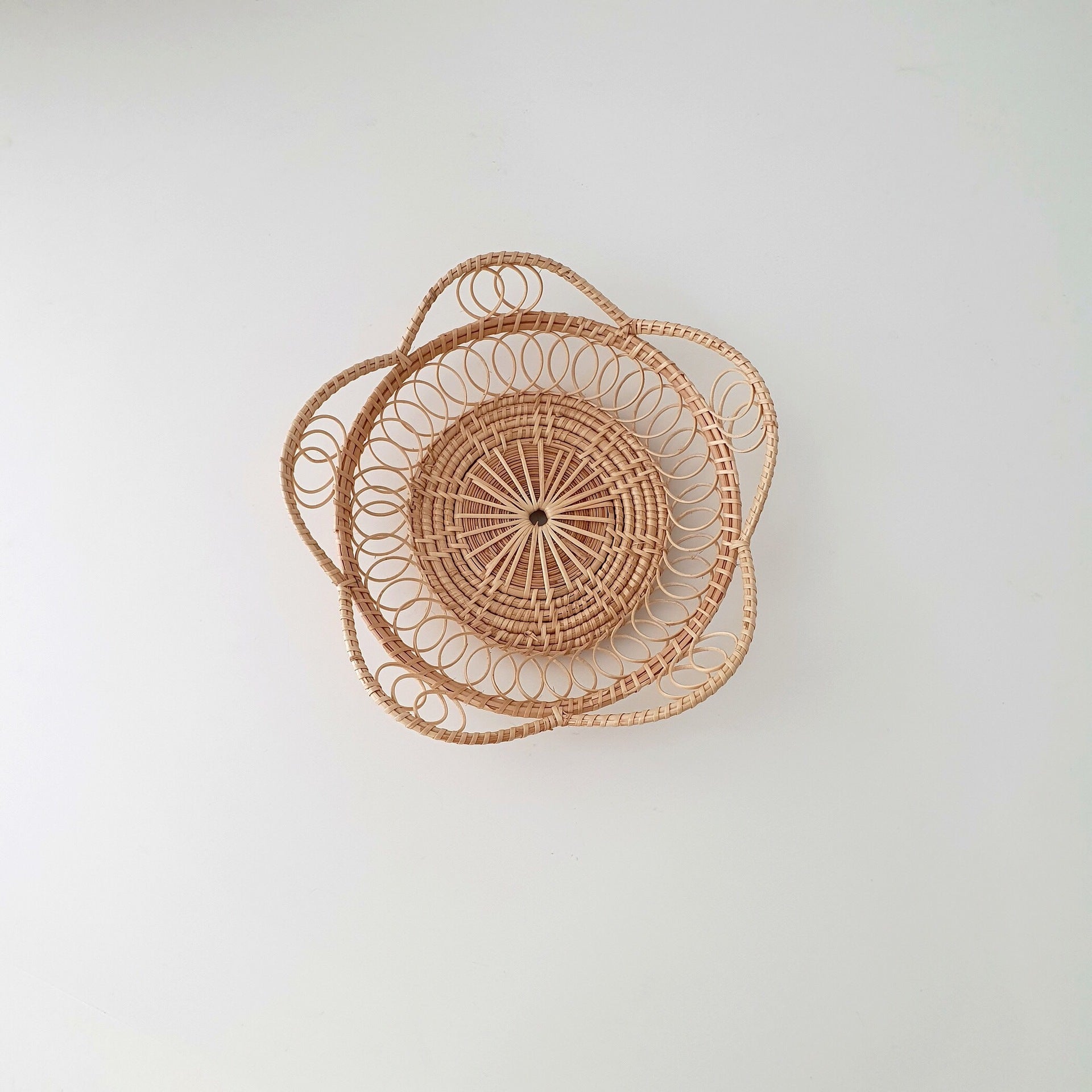 Japanese Bamboo Woven Disc Shooting Tableware