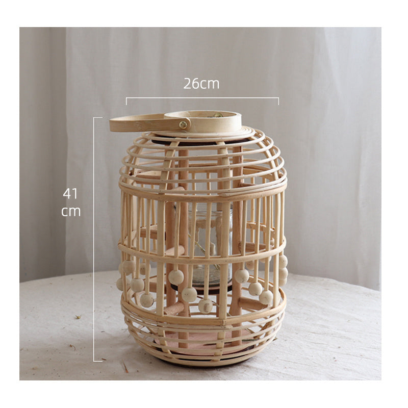 Floor Vase Bamboo Woven Lantern