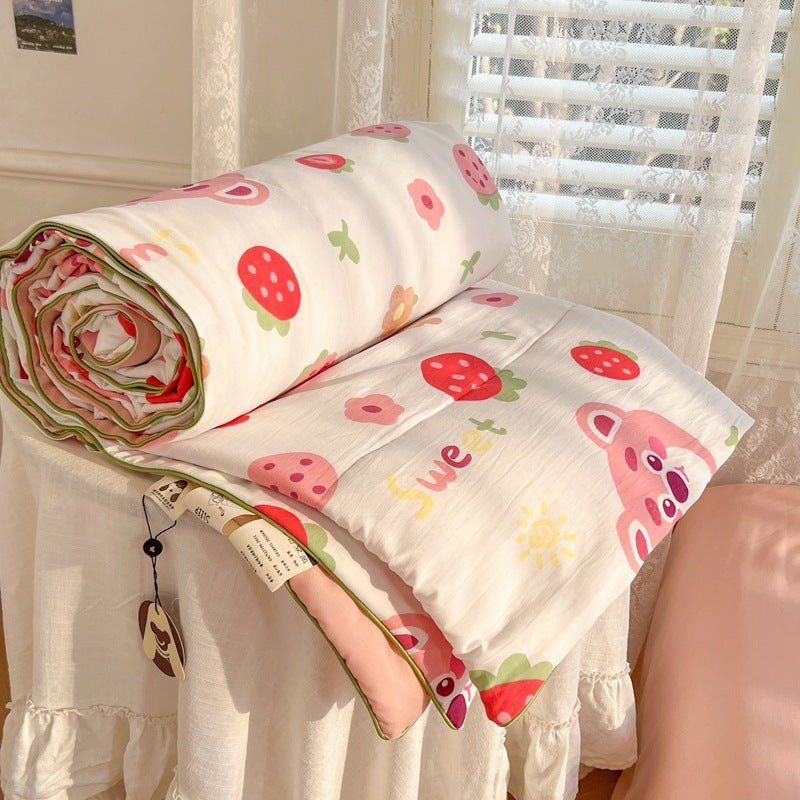 Class A Maternal And Child Grade Summer Quilt Soybean Fiber Cartoon Washed Cotton