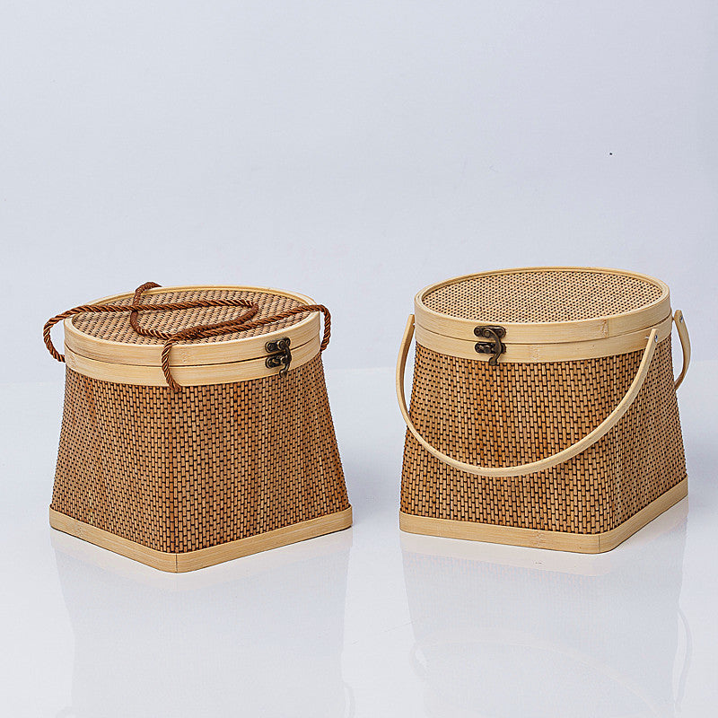 Bamboo Dumplings Wrapped In Bamboo Basket