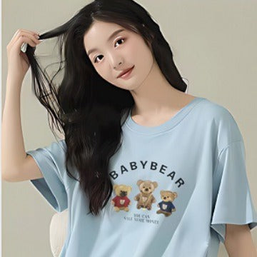 Women's Bamboo Fiber Long T-shirt Four Seasons Skirt