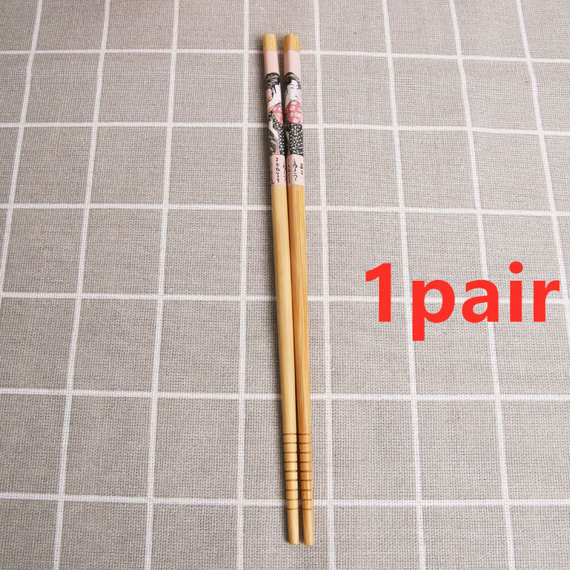 Lady Printed Bamboo Chopsticks