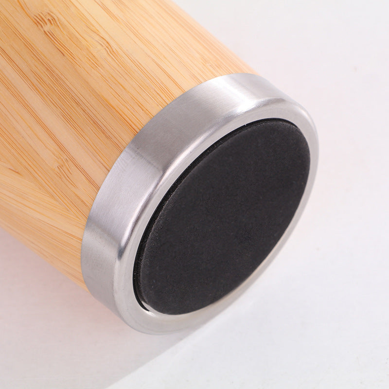 Bamboo shell coffee cup stainless steel