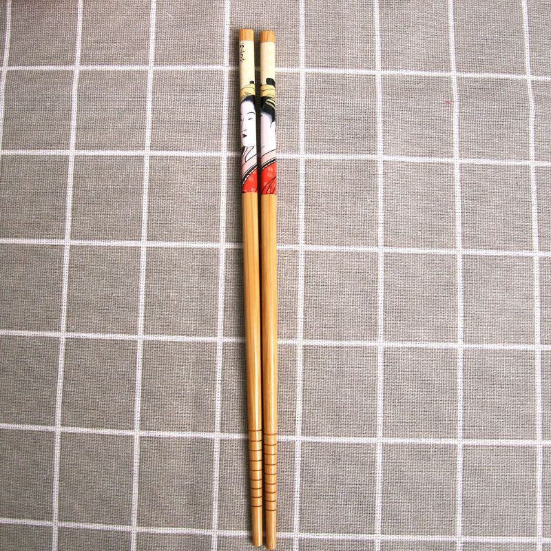 Lady Printed Bamboo Chopsticks