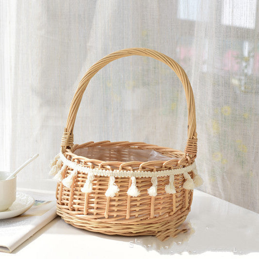 Rattan Handheld Flower   Arrangement Bamboo Basket