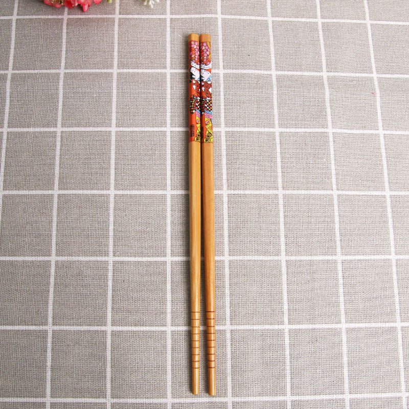 Lady Printed Bamboo Chopsticks