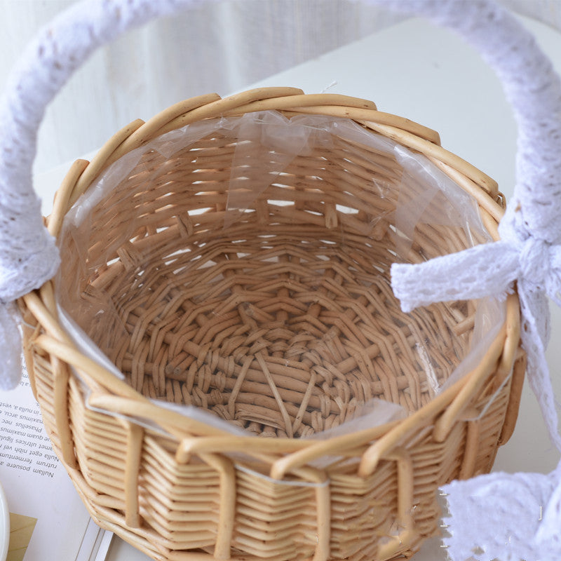 Rattan Handheld Flower   Arrangement Bamboo Basket