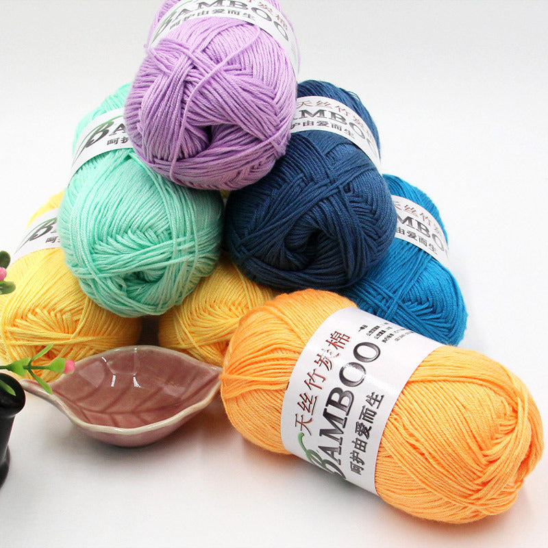 Tencel Bamboo Cotton Wool Ball Bamboo Charcoal Baby And Infant Children Crochet Fine Yarn