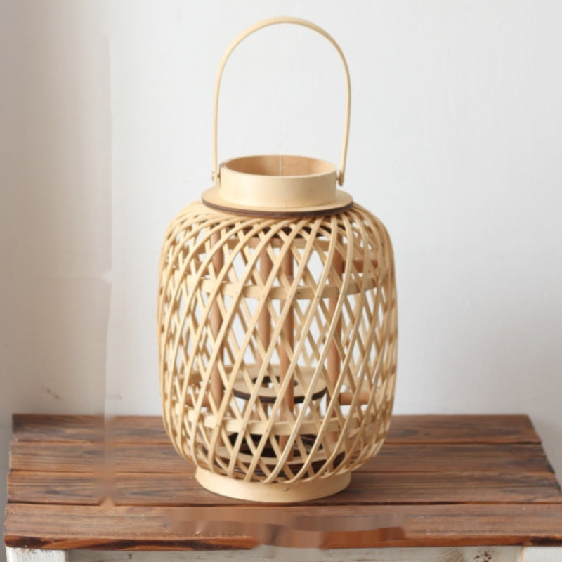 Handmade Bamboo Lantern Candlestick Ornaments