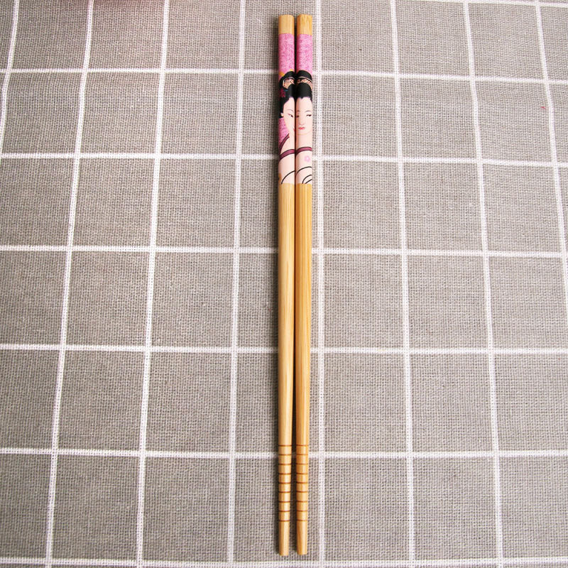 Lady Printed Bamboo Chopsticks