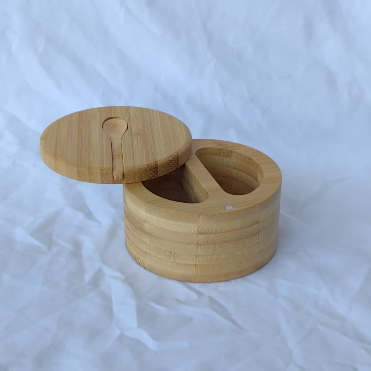 Bamboo Salt Jar Seasoning Box Kitchen Seasoning