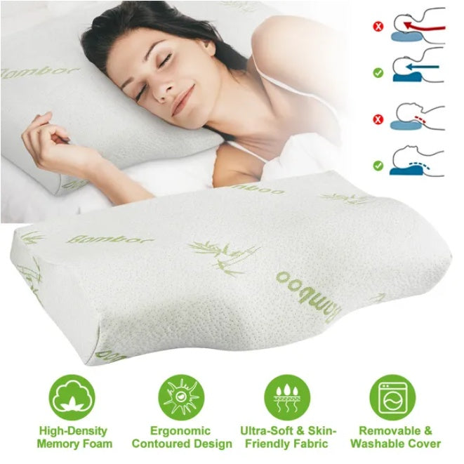 Bamboo Memory Foam Contour Sleep Pillow