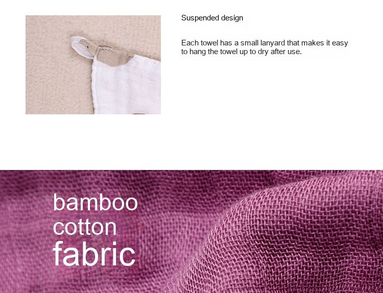 Four-layer Bamboo Fiber Saliva Towel Baby Burp Water-absorbing Bib Can Be Hung