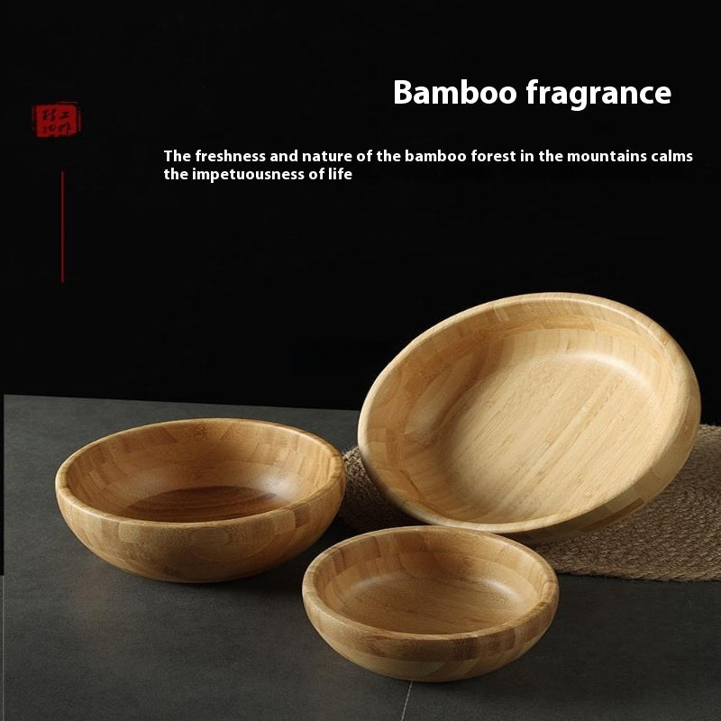 Wooden Dough Basin Thick Bamboo Bowl